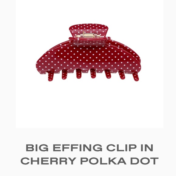 Emi Jay Accessories - Emi Jay Big Effing Clip in Cherry Polka Dot